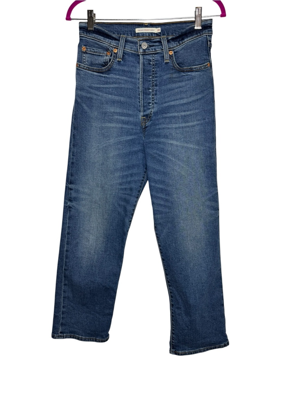 Levi’s Ribcage Straight Ankle Jeans Button Fly 28‎